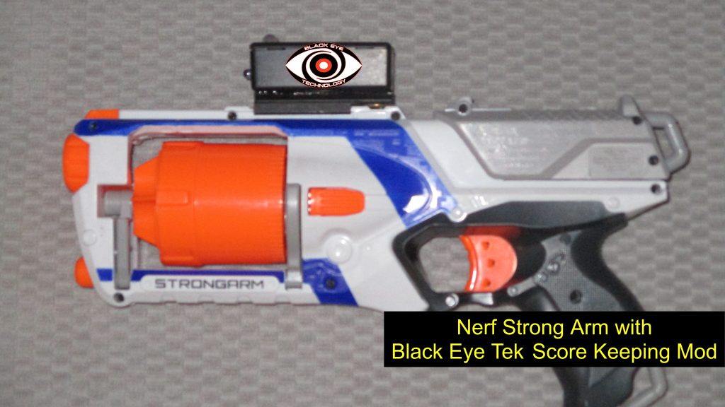 Nerf Strong Arm with Black Eye Tek Score Keeping Mod
