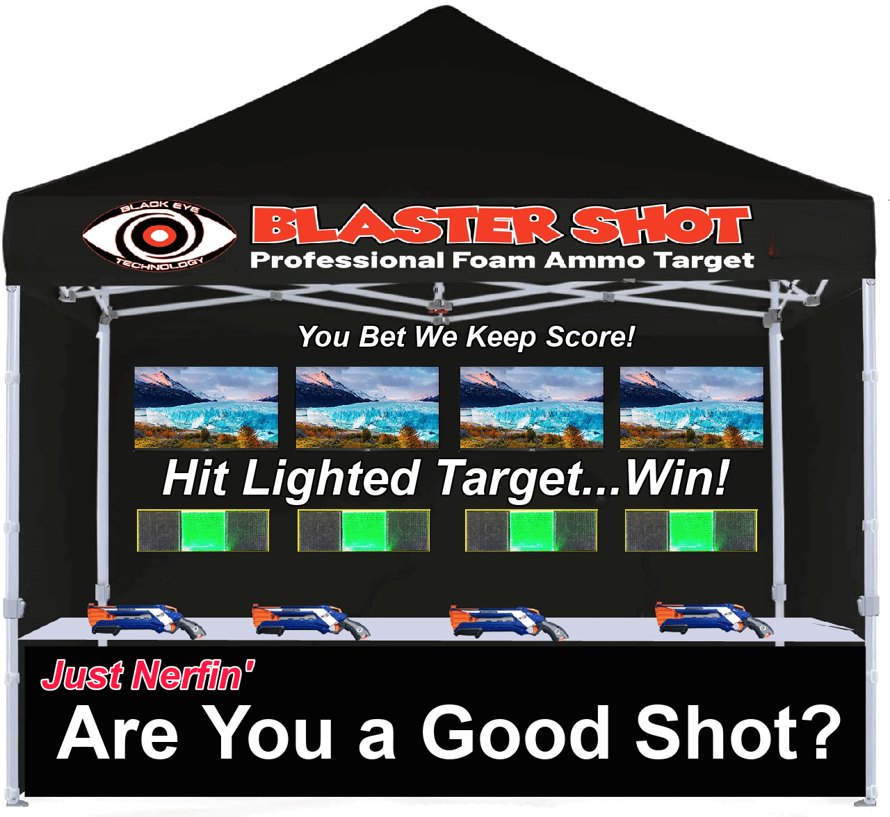 Blaster Shot 4 Shooter Nerf Target Gallery