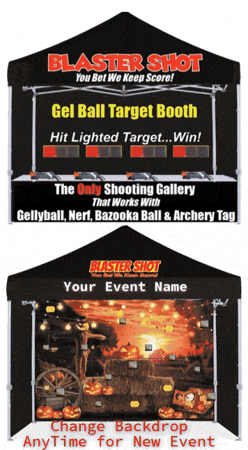 Gel Ball Shooting Gallery with Changeable Backdrop